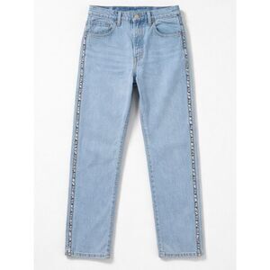 Levi’s 501 high waisted side logo Big E jeans